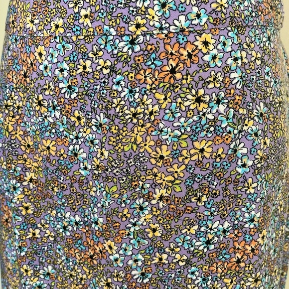 90s Style Ditzy Pastel Floral Midi Spring Summer Skirt - Picture 6 of 6